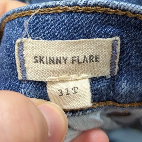 Madewell Medium Wash Blue Denim Skinny Flare Jean 31T - Picture 11 of 15